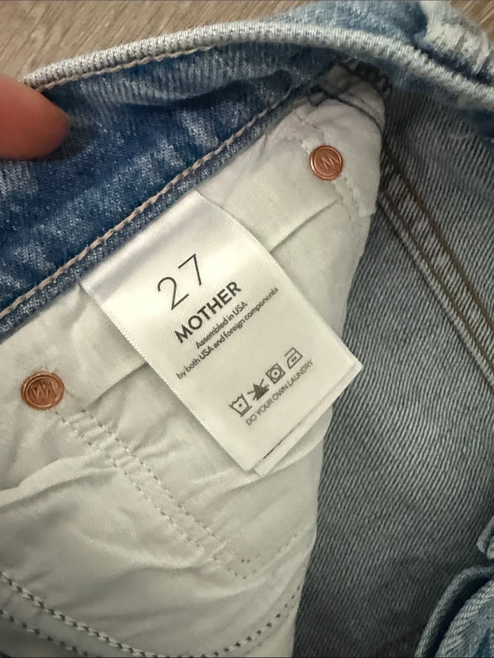 MOTHER Women's Light Wash Straight Jeans - Picture 5 of 9